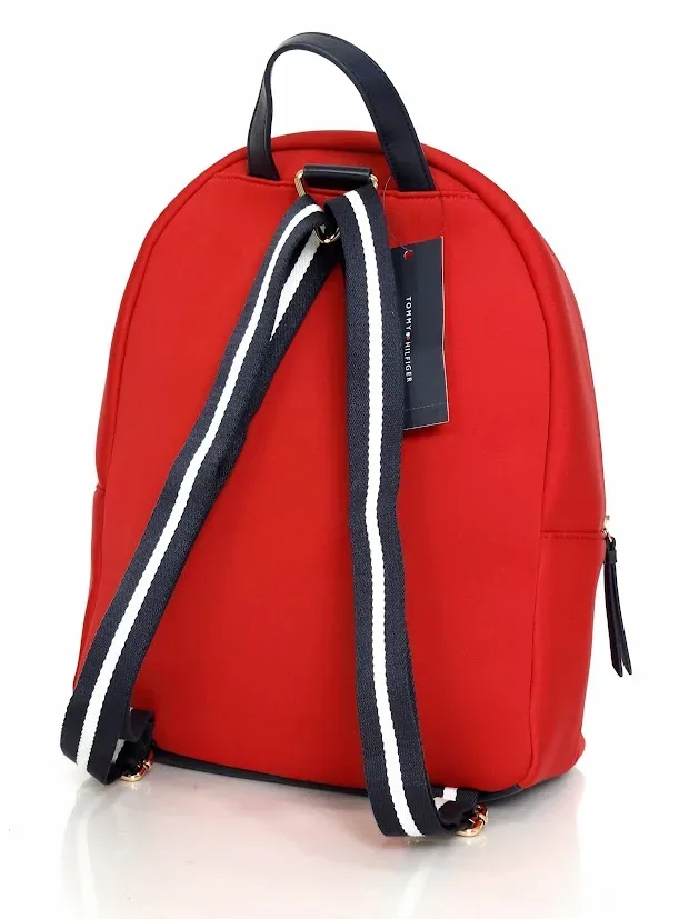 Mochila Tommy Hilfiger para dama color rojo y azul