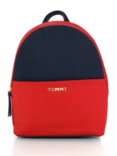 Mochila Tommy Hilfiger para dama color rojo y azul