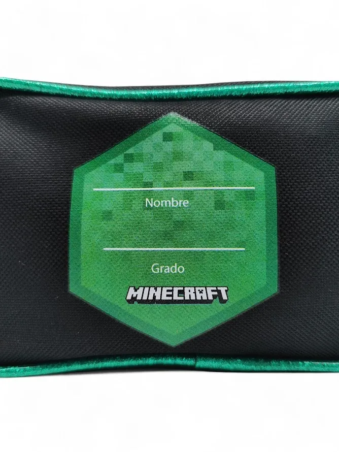 Cartuchera de Minecraft color Negro