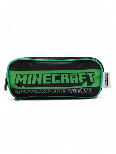 Cartuchera de Minecraft color Negro