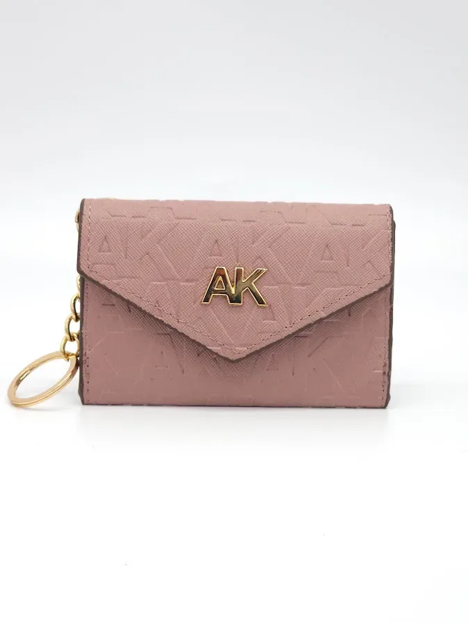 Tarjetero Anne Klein para dama color rosa