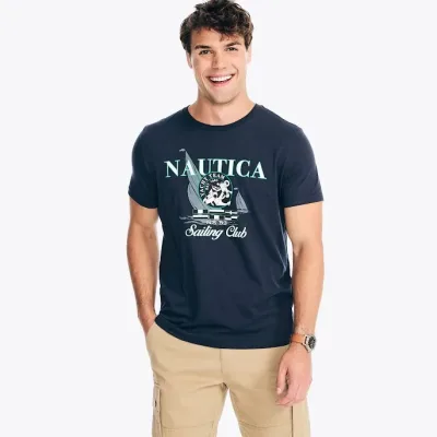 Camiseta Náutica para caballero color azul