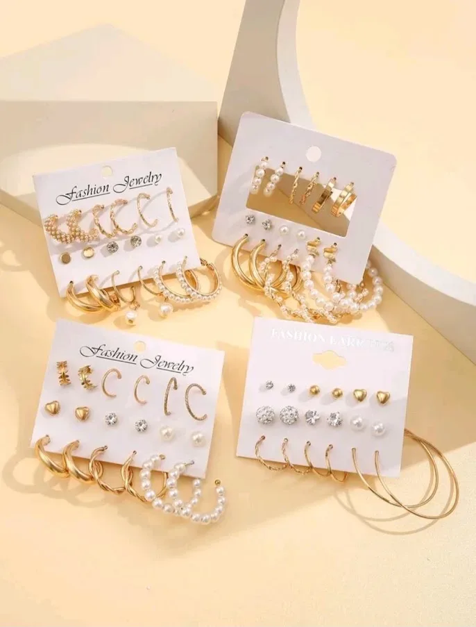 Set de 36 aretes