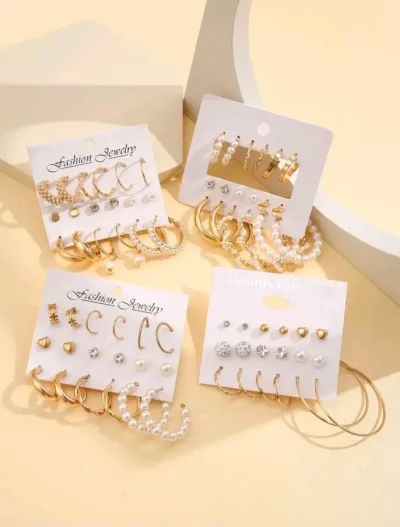Set de 36 aretes