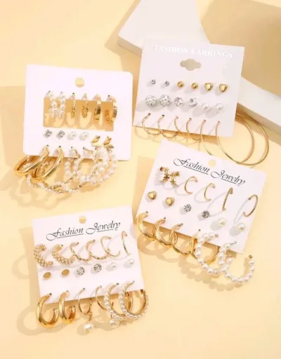 Set de 36 aretes