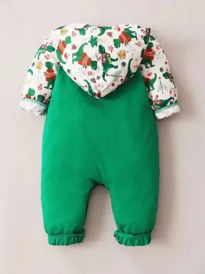 Pijama para niño navideña color verde diseño dinosaurios