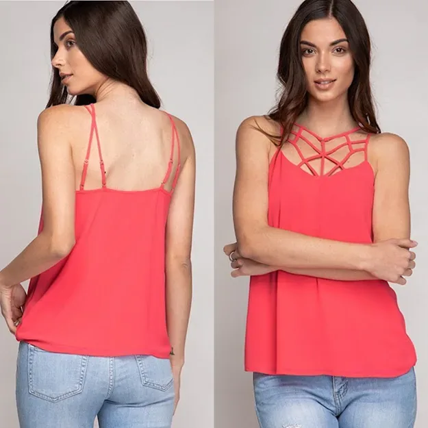 Blusa Naked Zebra para dama color coral