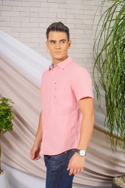 Camisa Tommy Hilfiger para caballero color rosa