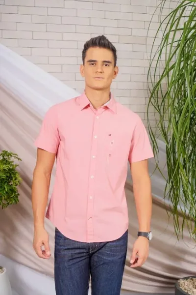 Camisa Tommy Hilfiger para caballero color rosa