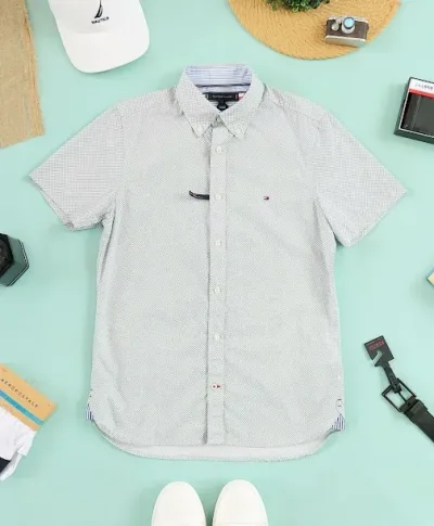 Camisa Tommy Hilfiger para caballero color blanco diseño floral