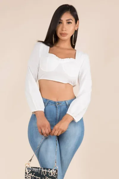 Crop Top para dama color blanco 885