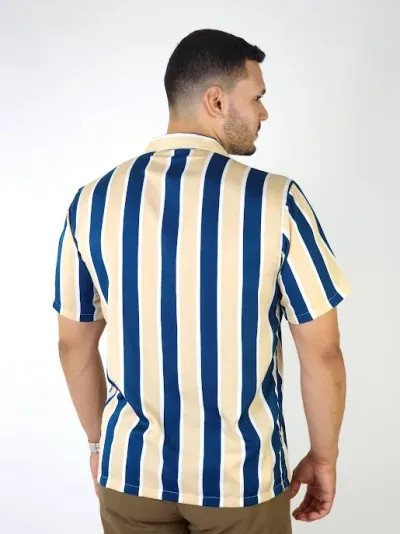 Camisa para caballero diseño rayas multicolor