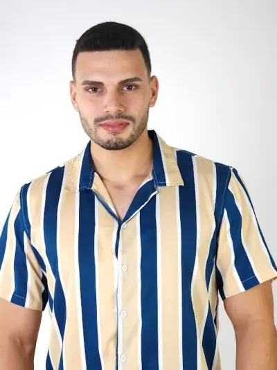 Camisa para caballero diseño rayas multicolor