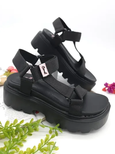 Sandalias Coral para dama Brandy Black Tex