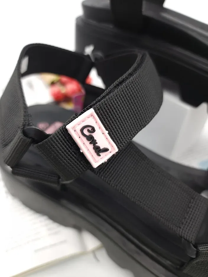 Sandalias Coral para dama Brandy Black Tex