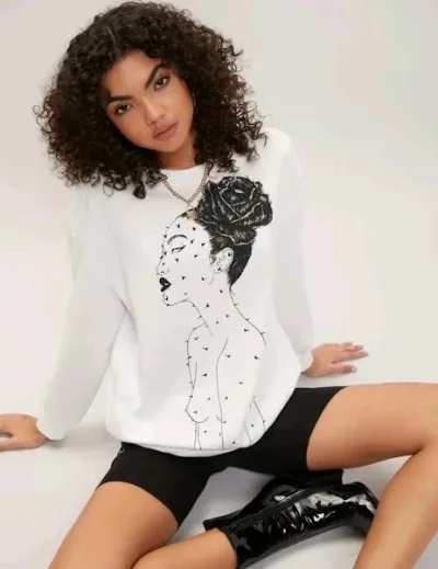Sudadera para dama color blanco