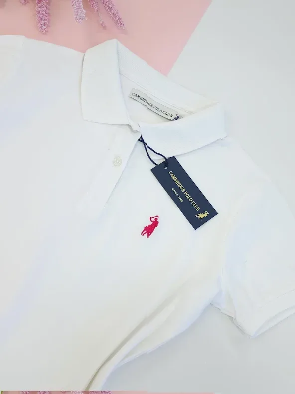 Camiseta Polo Cambrige Club para dama color blanco