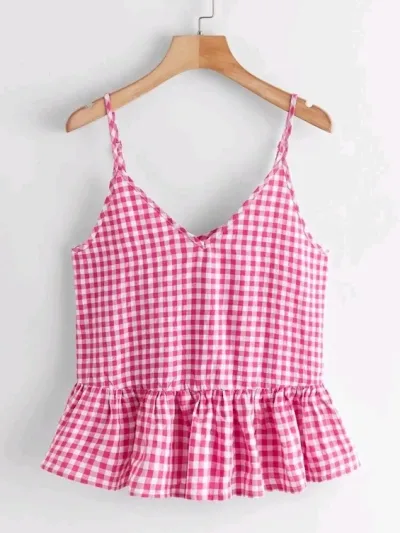 Blusa para dama diseño a cuadros