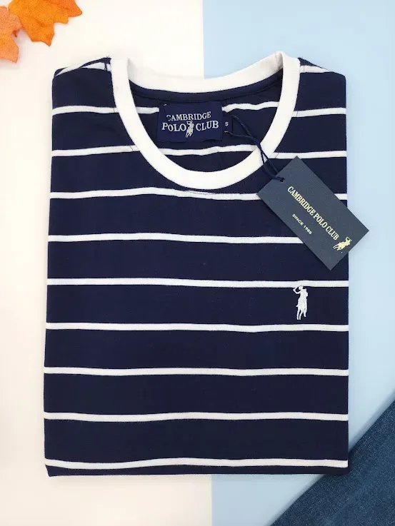 Camiseta Cambridge Polo Club para caballero diseño a rayas