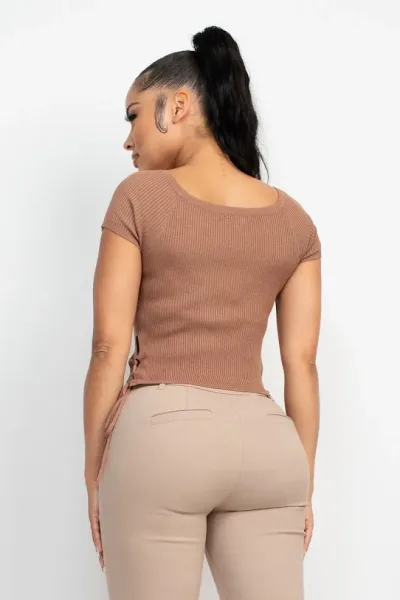 Blusa Story On para Dama color café