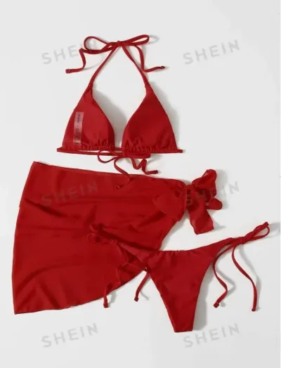 Vestido de baño para dama color rojo