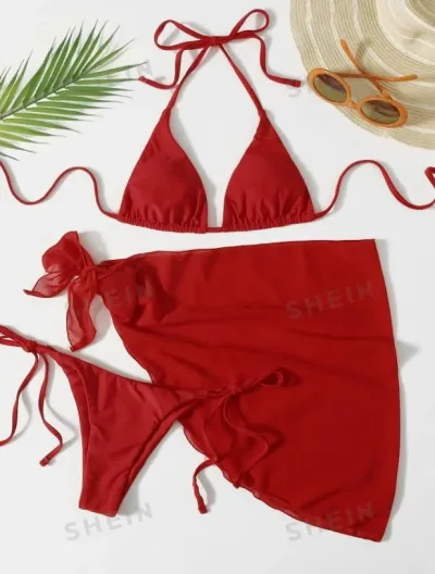 Vestido de baño para dama color rojo