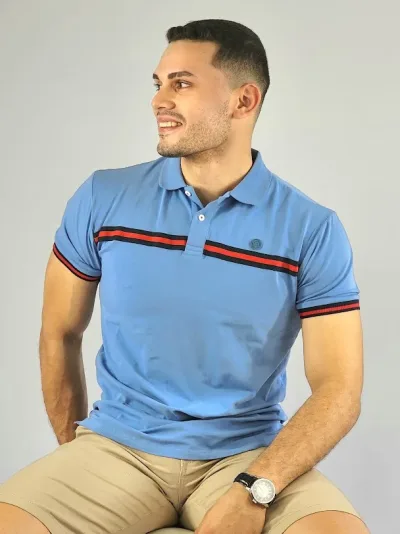 Camiseta Hummer para caballero color celeste