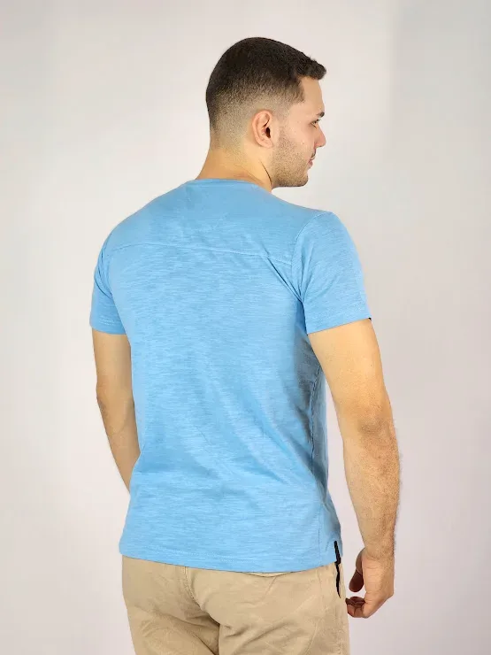 Camiseta Hummer para caballero color celeste