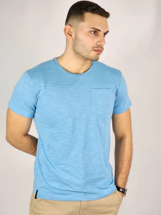 Camiseta Hummer para caballero color celeste
