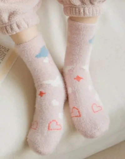 Medias de peluche para dama