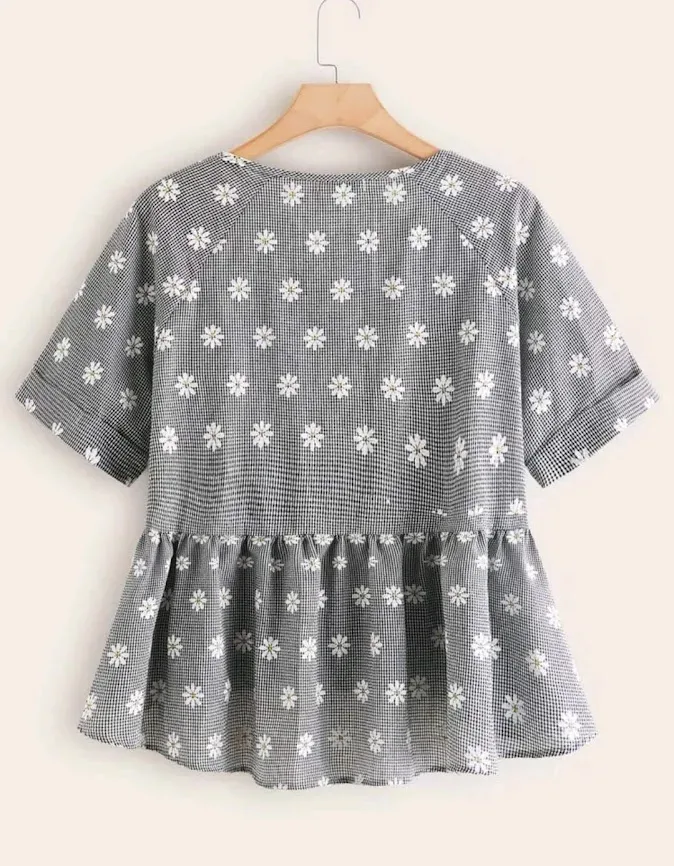 Blusa plus para dama color gris