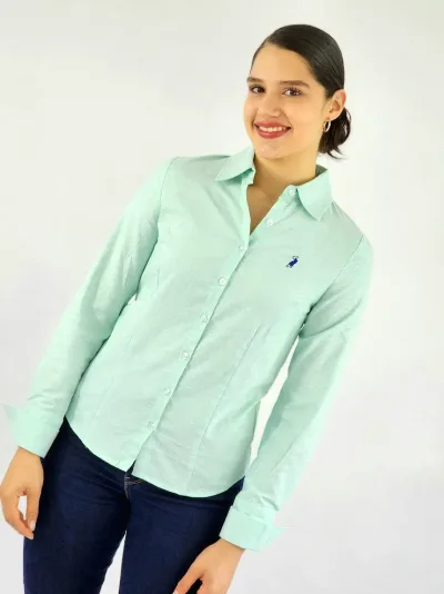 Camisa manga larga Cambrige Polo para dama