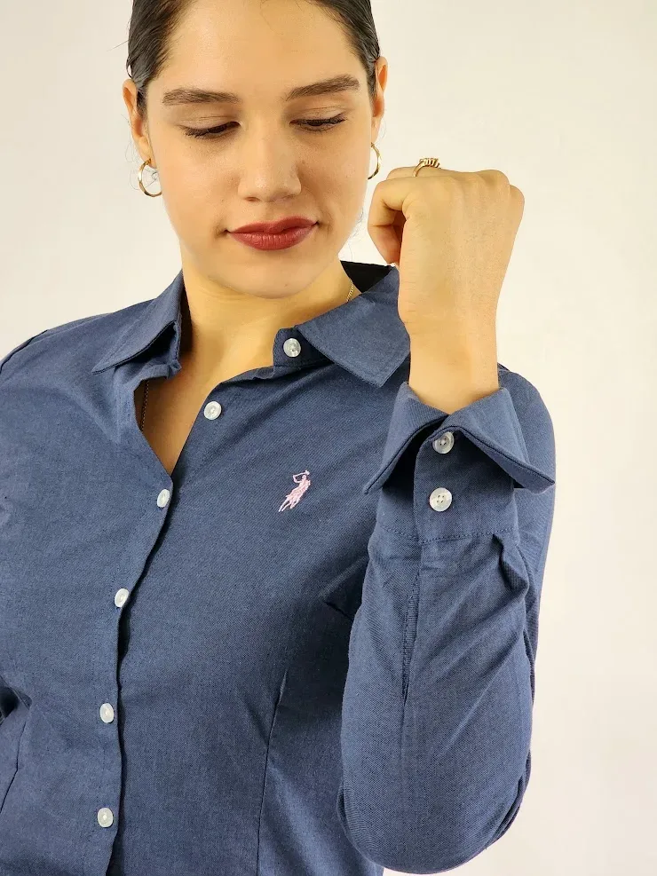Camisa manga larga Cambrige Polo para dama
