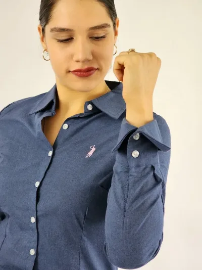 Camisa manga larga Cambrige Polo para dama