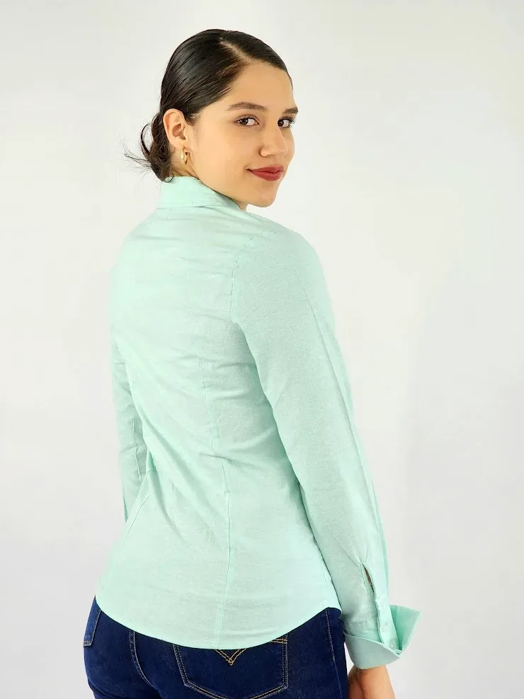 Camisa manga larga Cambrige Polo para dama