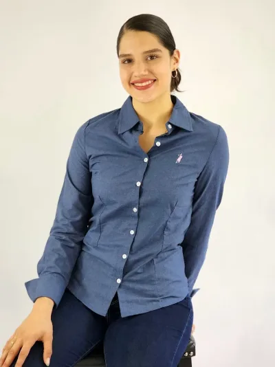 Camisa manga larga Cambrige Polo para dama