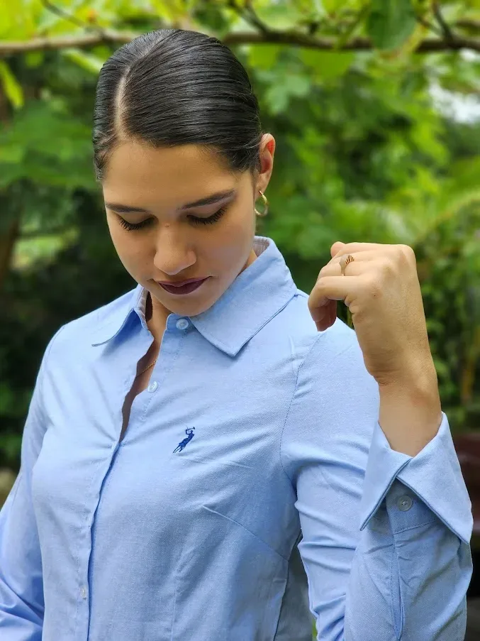 Camisa manga larga Cambrige Polo para dama