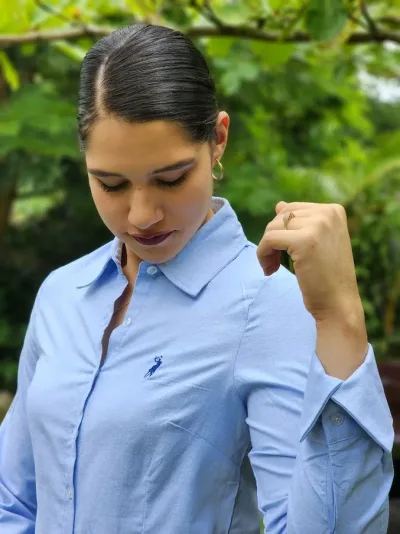 Camisa manga larga Cambrige Polo para dama