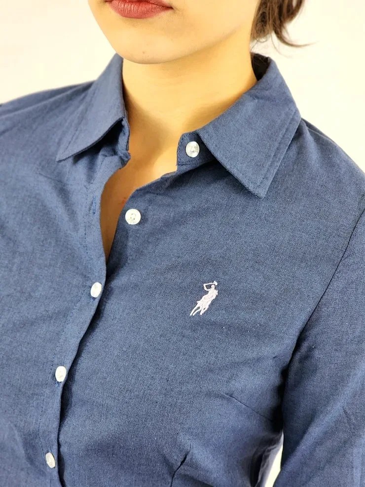 Camisa manga larga Cambrige Polo para dama