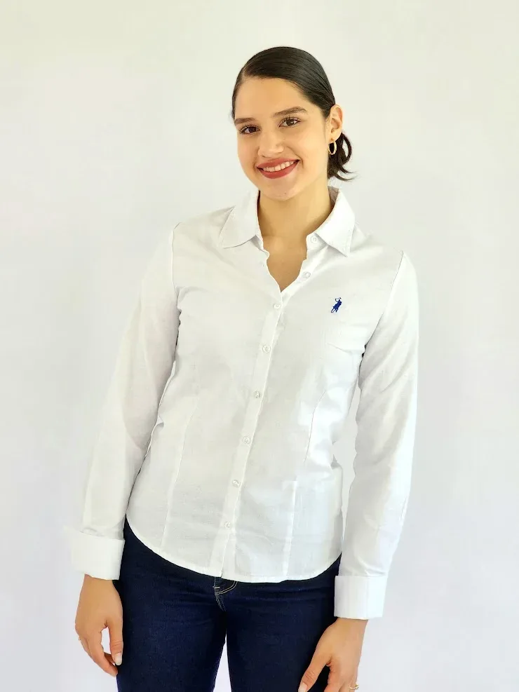 Camisa manga larga Cambrige Polo para dama