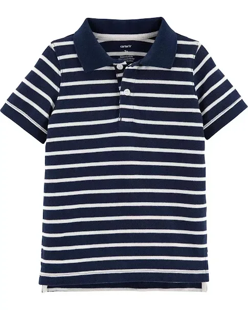 Camiseta para niño Carter's con diseño a rayas color azul