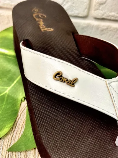 Sandalias Coral White/Brown para Dama