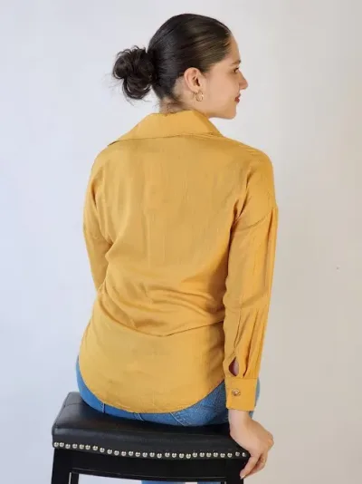 Camisa para dama color mostaza