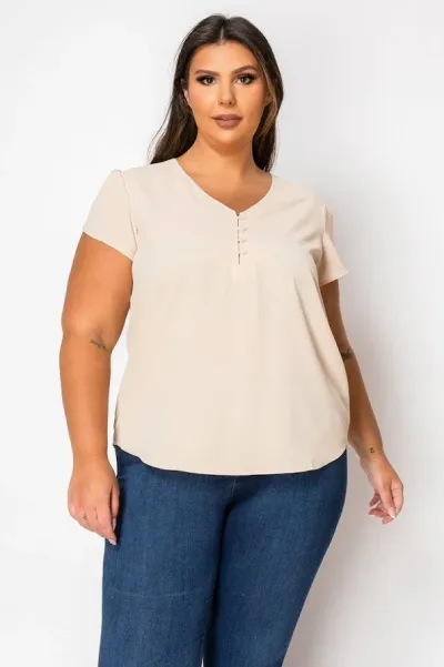 Blusa White Rhino color beige