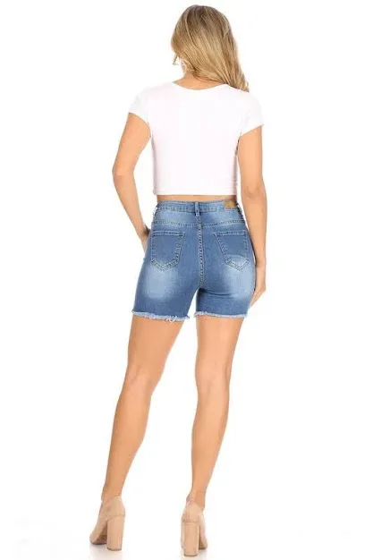 Short Denim para dama color celeste mezquilla