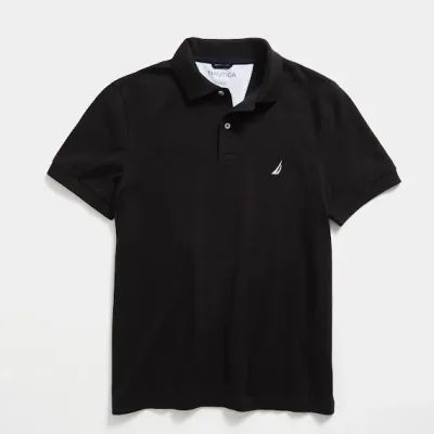 Camiseta Náutica Slim Fit para caballero color negro