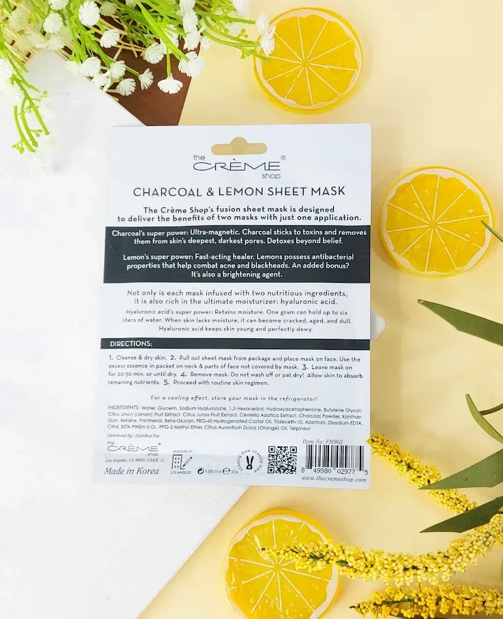Mascarilla facial de limonada y carbón 2 unidades The Creme