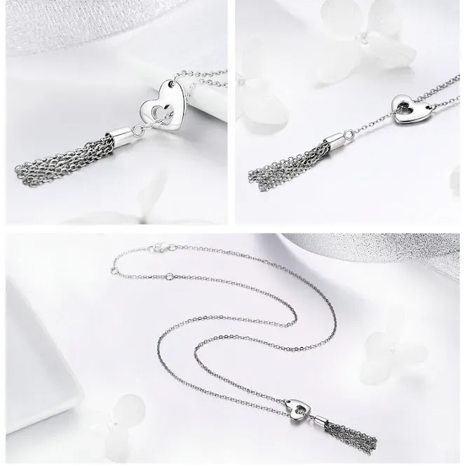 Collar Plata 925 para dama diseño corazón