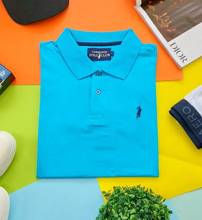 Camiseta Cambrige Polo Club para caballero color  celeste