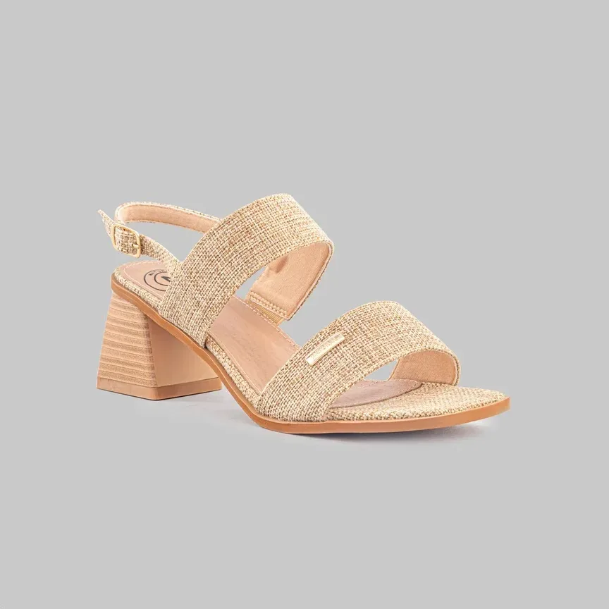 Tacones Natual Indira Jute  para dama color cafe